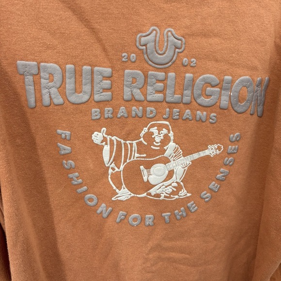 True Religion Buddha Logo Core Full Zip Hoodie Mens Large - Copper - Picture 5 of 5